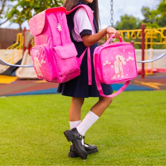 Pink Western Cowgirl Backpack with Boots & Cactus - NEW & Sealed - Picture 3 of 3